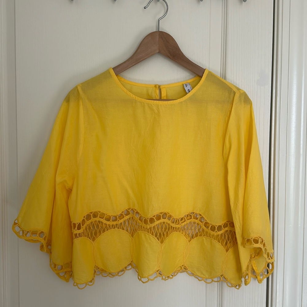 Mango cropped blouse